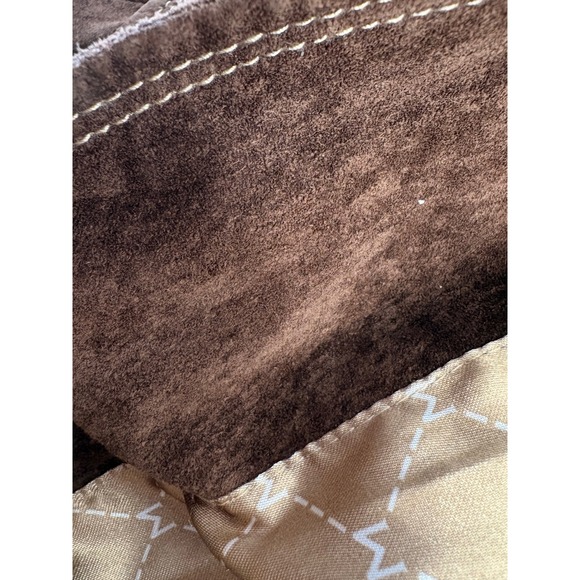 Wilsons Leather Maxima Brown Suede Belted Trench Coat Jacket Womens Medium - Picture 7 of 10